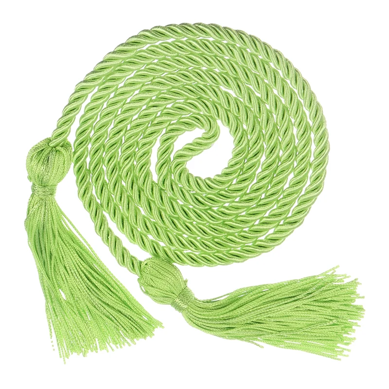 67" Graduation Honor Cord with Tassel Braided Graduation Ropes Light Green