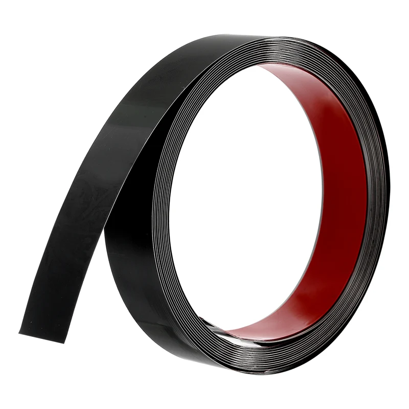 16.4ft x 1.18" Wall Molding Trim Mirror Finish Metal Strip Trim Black