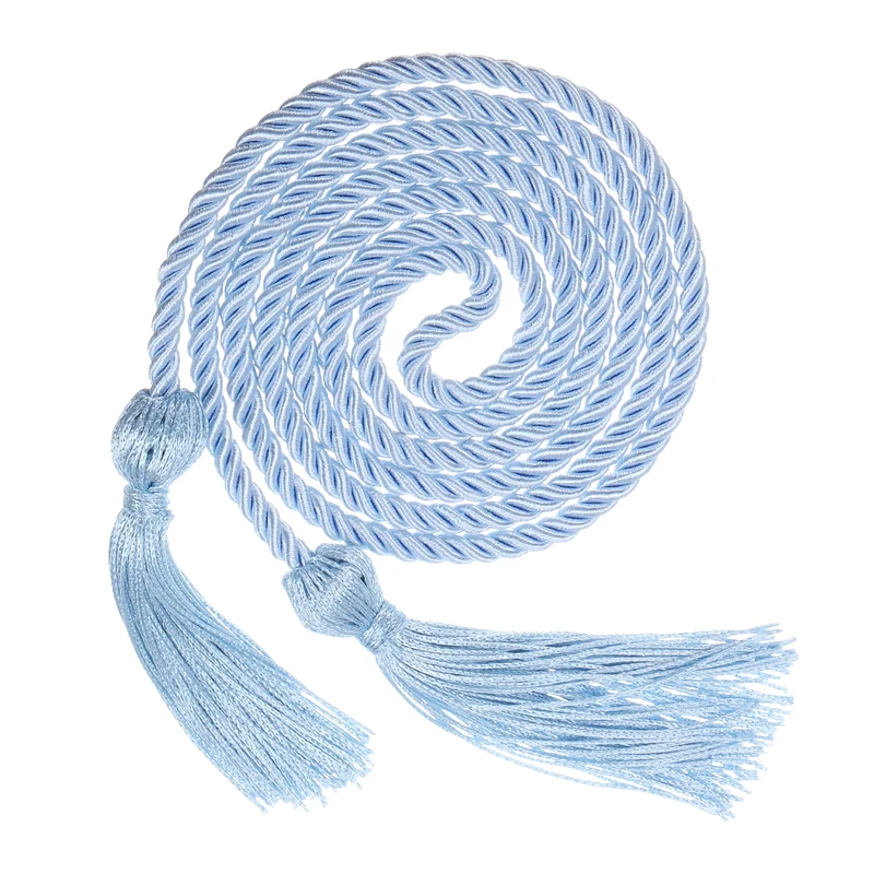 67" Graduation Honor Cord with Tassel Braided Graduation Ropes, Sky Blue