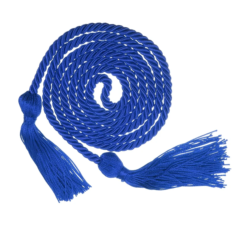 67" Graduation Honor Cord with Tassel Braided Graduation Ropes, Blue
