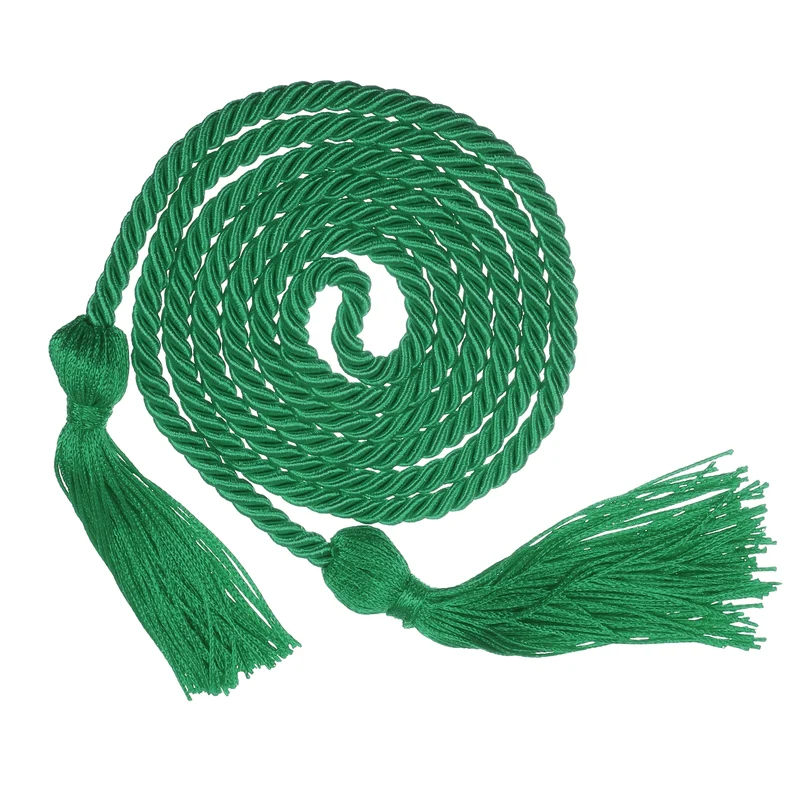67" Graduation Honor Cord with Tassel Braided Graduation Ropes, Green