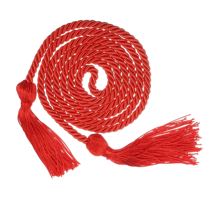 67" Graduation Honor Cord with Tassel Braided Graduation Ropes, Red