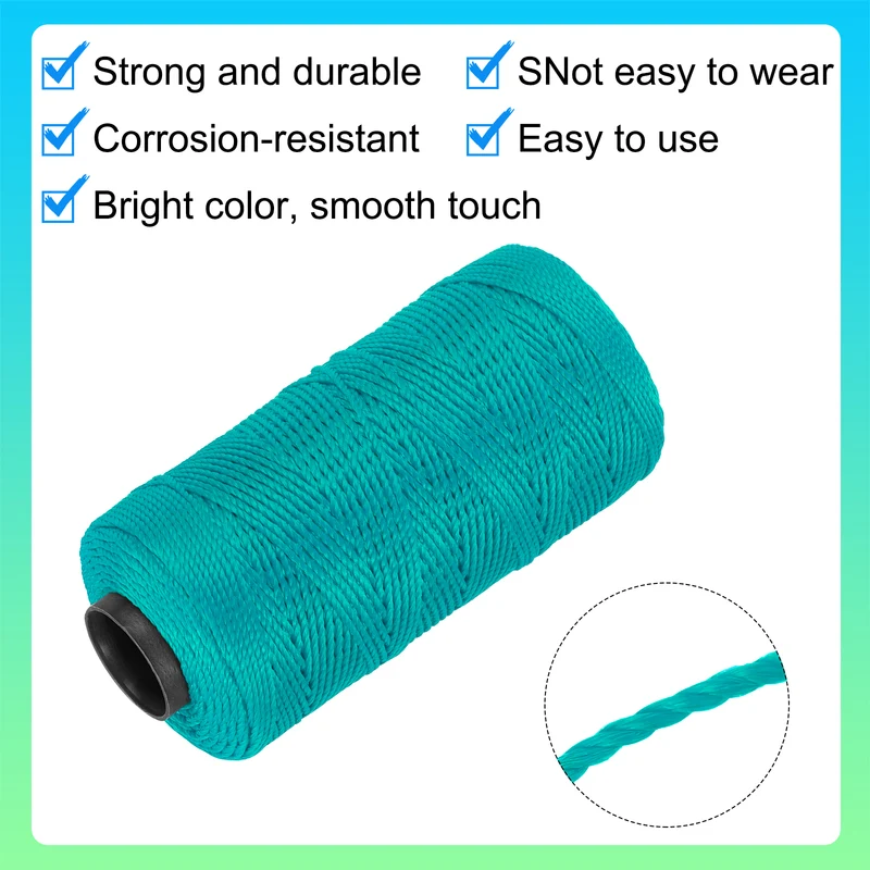 Nylon String 3 Strands Twisted Mason Line 1.5mm x 218 Yards, Green