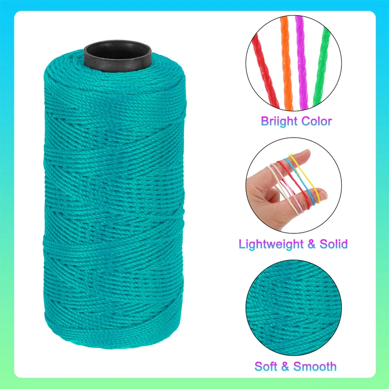 Nylon String 3 Strands Twisted Mason Line 1.5mm x 218 Yards, Green