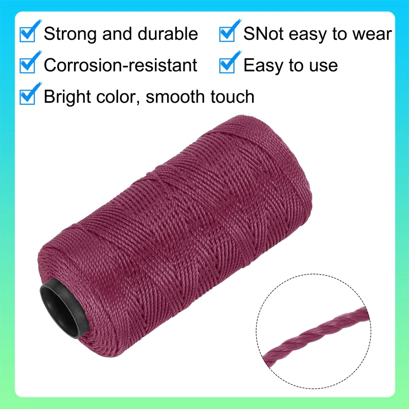 Nylon String 3 Strands Twisted Mason Line 1.5mm x 218 Yards, Skin Pink