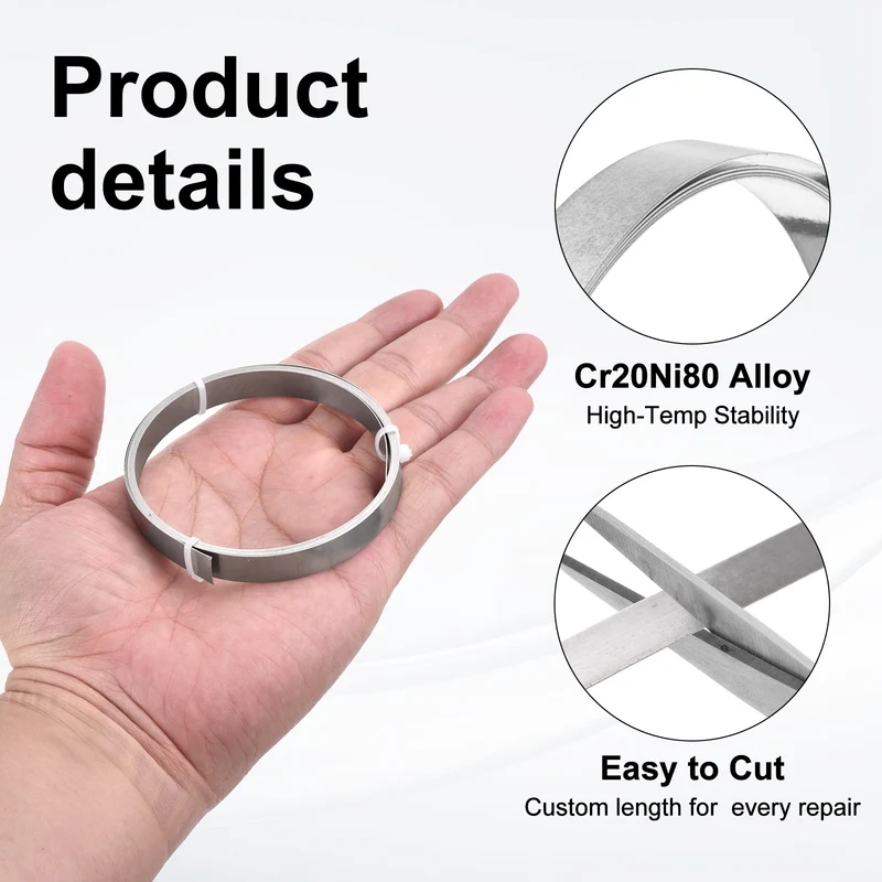 10ft Nichrome Flat Wire Ni80 Electric Resistance Wire 0.010"x0.32", for DIY