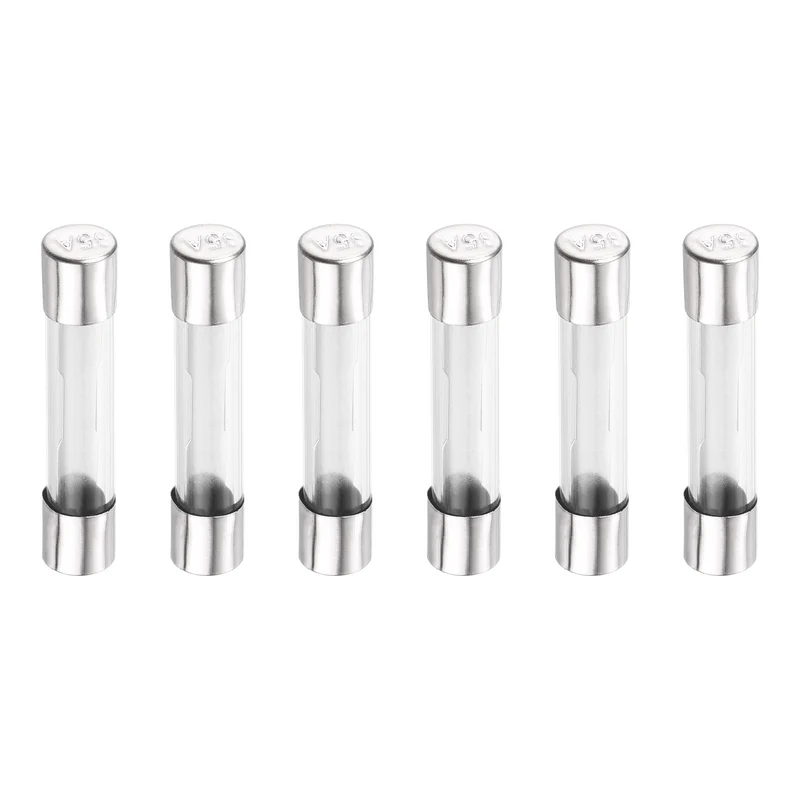6Pcs 35A 32VDC Glass Fuse 6x32mm Slow Blow Time Delay Automotive Fuse
