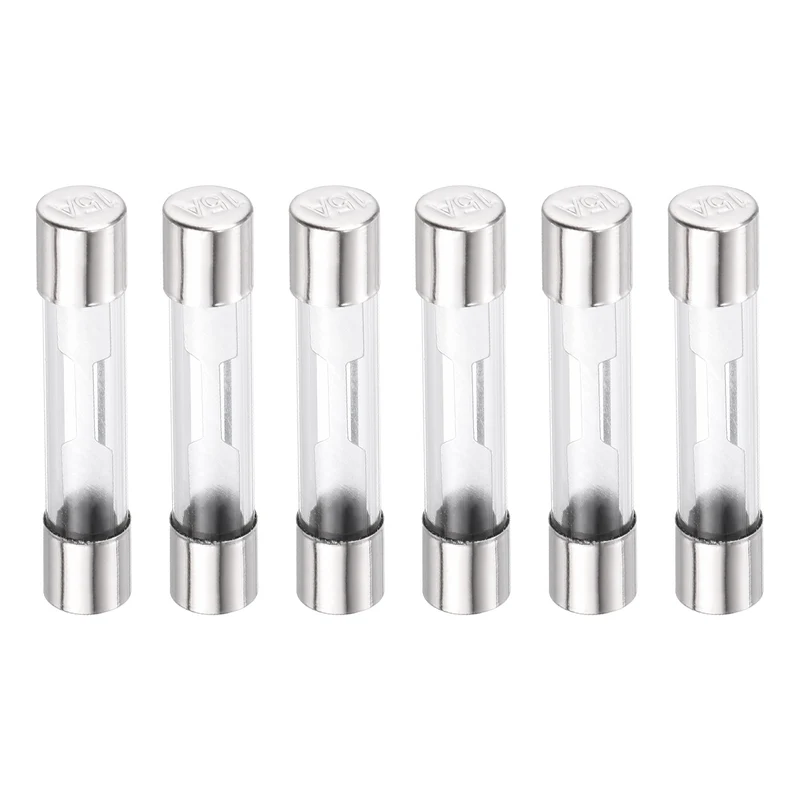 6Pcs 15A 32VDC Glass Fuse 6x32mm Slow Blow Time Delay Automotive Fuse