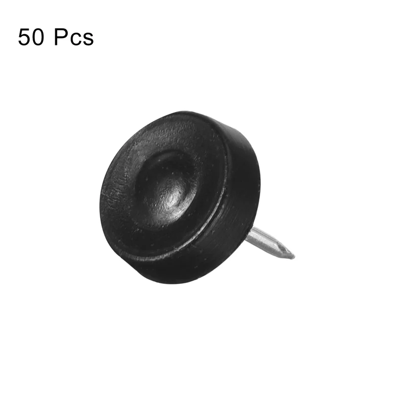 50 Pcs Nail-On Furniture Glides 13.5mm Dia Table Chair Sofa Leg Floor Protectors