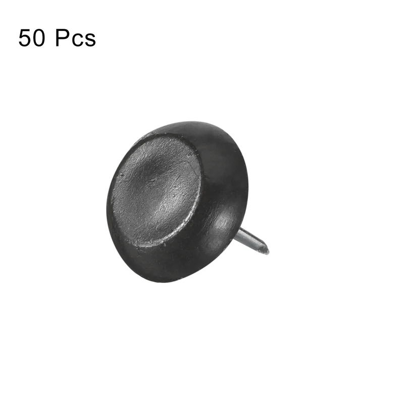 50Pcs Nail-On Furniture Glides 14.5mm Dia Table Chair Sofa Leg Floor Protector