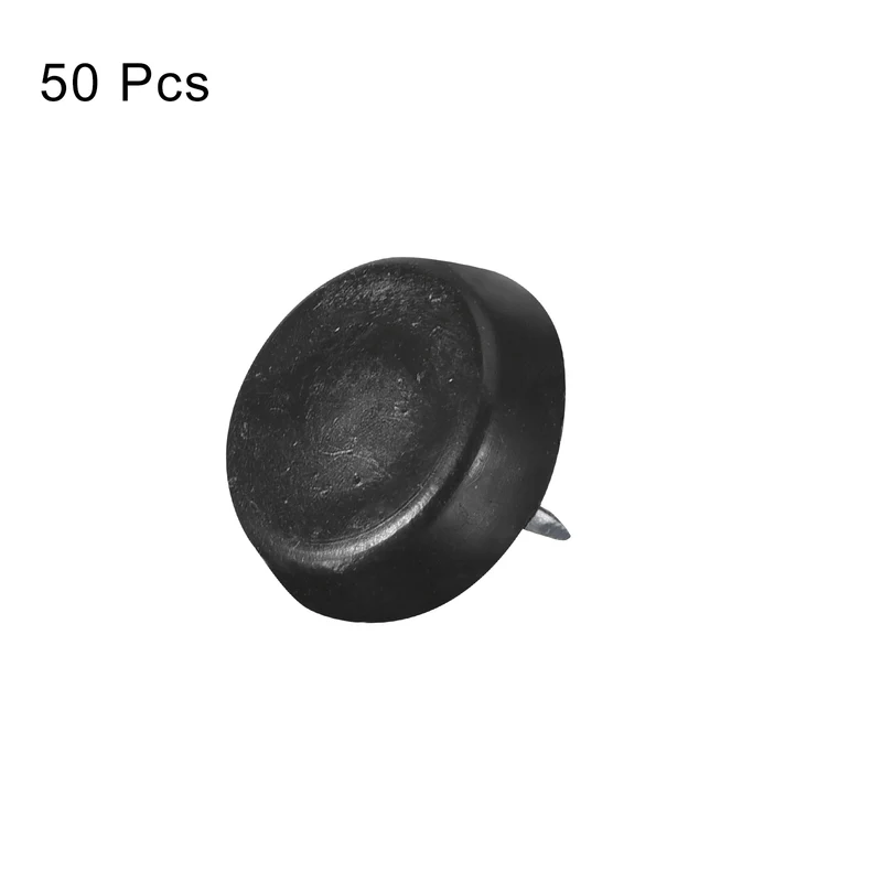 50Pcs Nail-On Furniture Glides 17mm Dia Table Chair Sofa Leg Floor Protectors