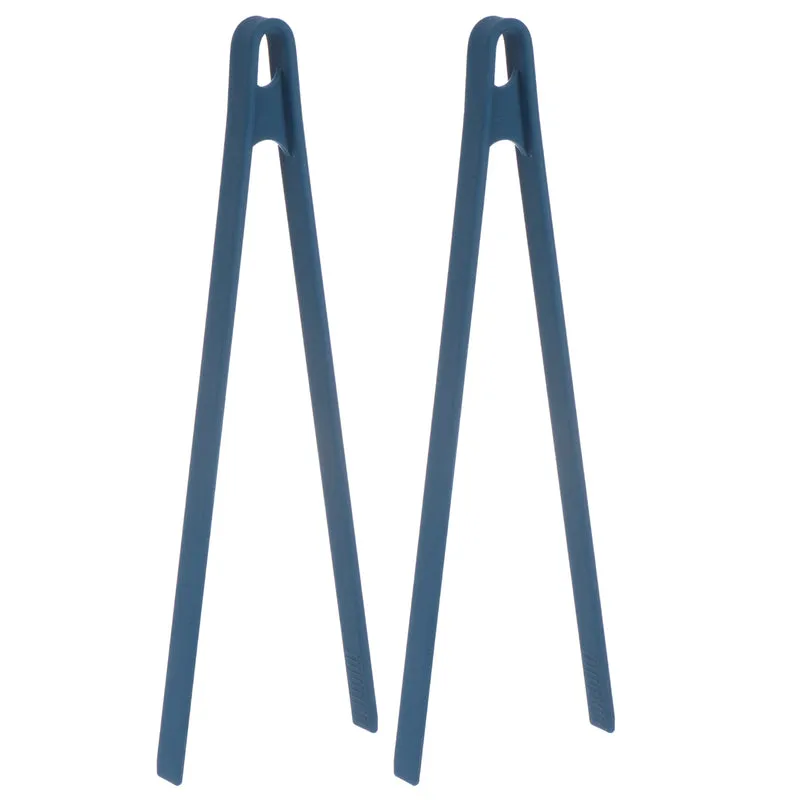 2pcs Long Aquarium Tweezers 11.42" Stainless Steel & Silicone Tools, Blue