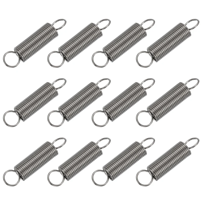 12pcs Extension Springs,0.04"x0.39"x1.77" 304 Stainless Steel Spring