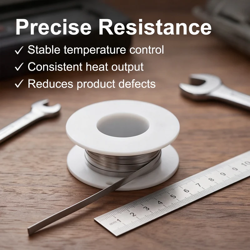 16ft Nichrome Flat Wire Ni80 Electric Resistance Wire 0.006"x0.12", for DIY