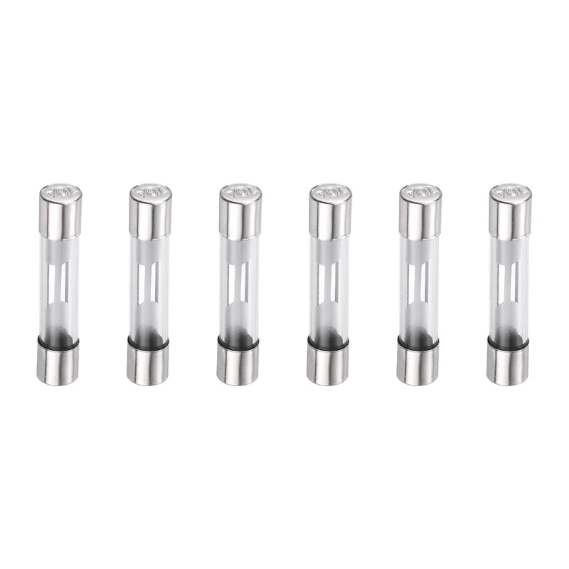 6Pcs 10A 32VDC Glass Fuse 6x32mm Slow Blow Time Delay Automotive Fuse