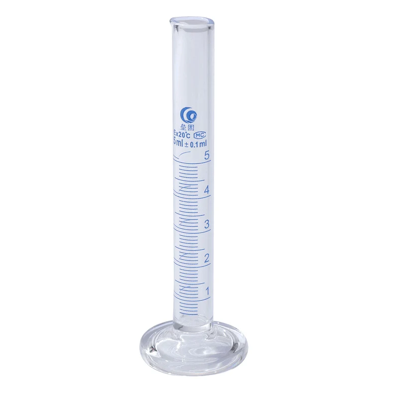 5ml 3.3 Borosilicate Glass Graduated Cylinder, 1Pcs High Transparency
