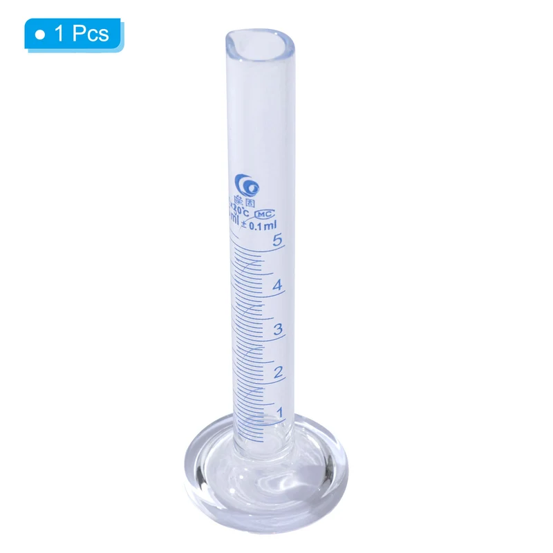 5ml 3.3 Borosilicate Glass Graduated Cylinder, 1Pcs High Transparency