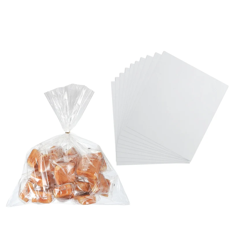 Treat Bags 20 Pcs 23.7x19.7 Inch Candy Gift Bags with Twist Ties Clear