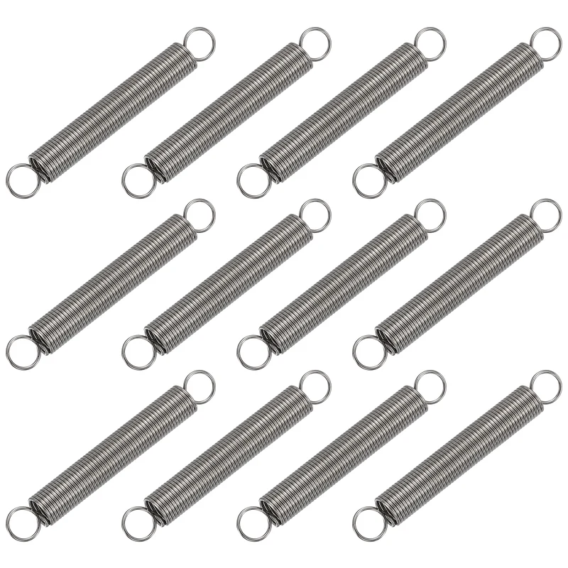 12pcs Extension Springs,0.03"x0.31"x2.36" 304 Stainless Steel Spring