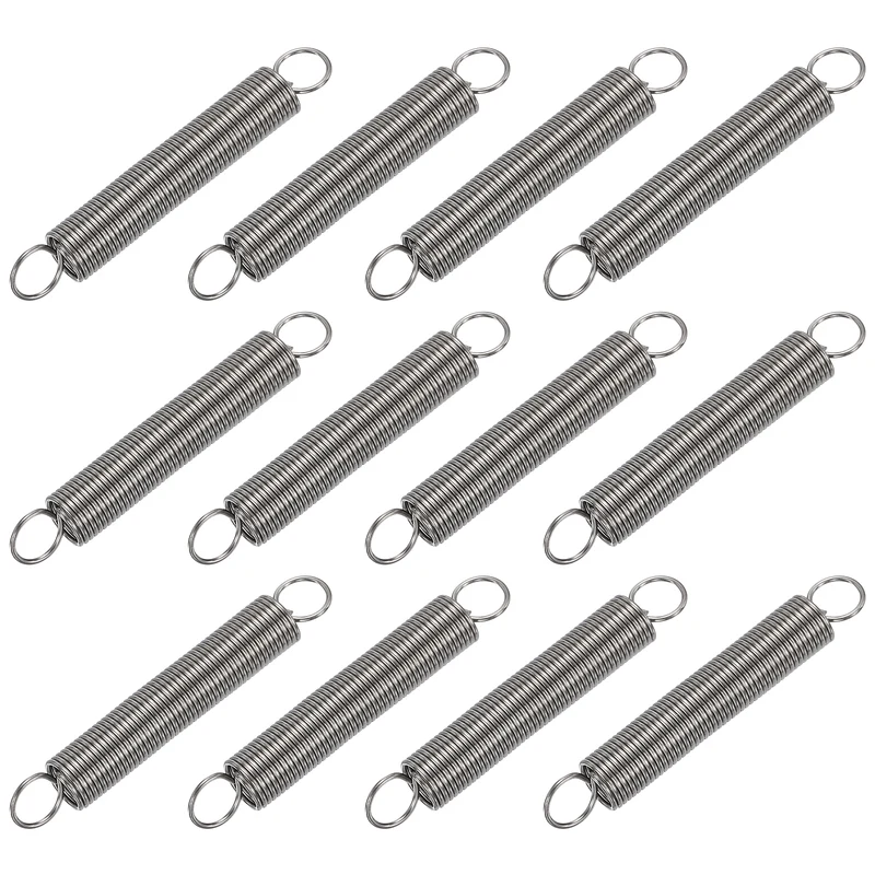 12pcs Extension Springs,0.03"x0.31"x2.17" 304 Stainless Steel Spring
