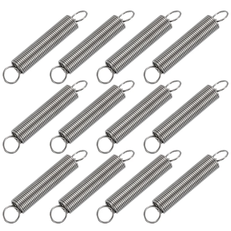 12pcs Extension Springs,0.03"x0.31"x1.97" 304 Stainless Steel Spring
