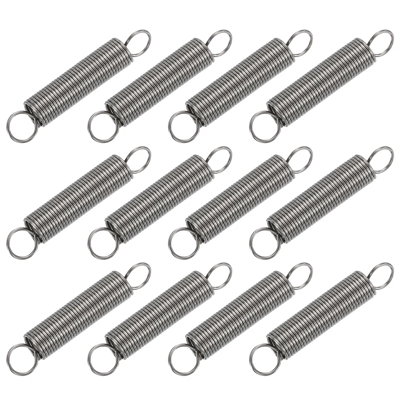 12pcs Extension Springs,0.03"x0.31"x1.77" 304 Stainless Steel Spring