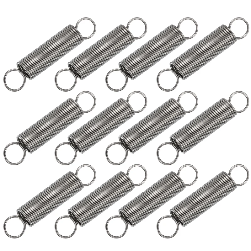 12pcs Extension Springs,0.03"x0.31"x1.57" 304 Stainless Steel Spring