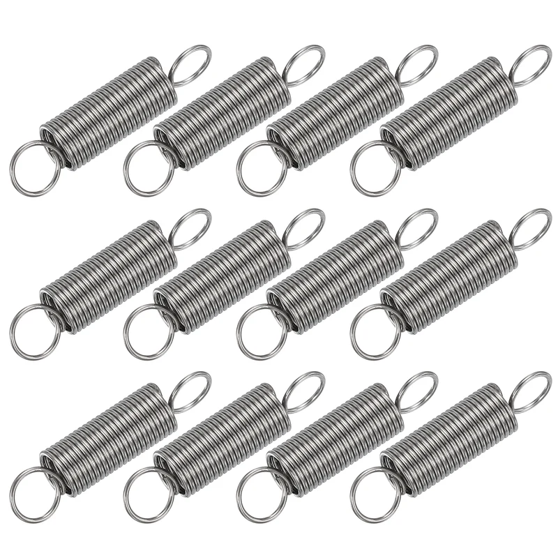 12pcs Extension Springs,0.03"x0.31"x1.38" 304 Stainless Steel Spring