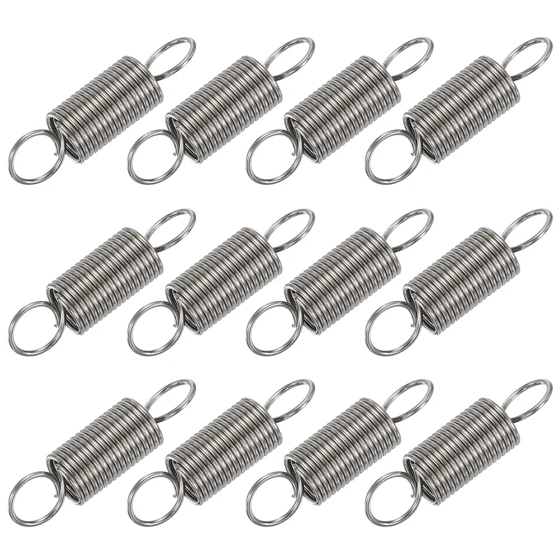 12pcs Extension Springs,0.03"x0.31"x1.18" 304 Stainless Steel Spring