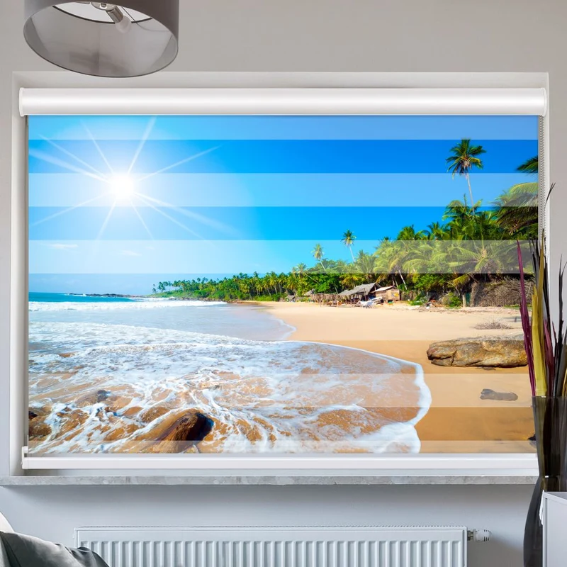 Doppelrollo mit Kassette "Traumhafter Strand"