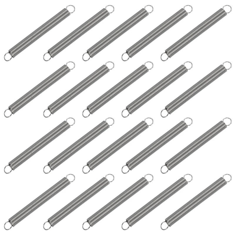 20pcs Extension Springs,0.02"x0.24"x2.36" 304 Stainless Steel Spring