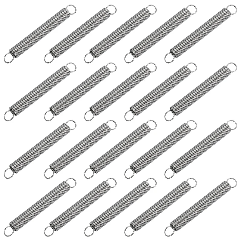 20pcs Extension Springs,0.02"x0.24"x1.97" 304 Stainless Steel Spring