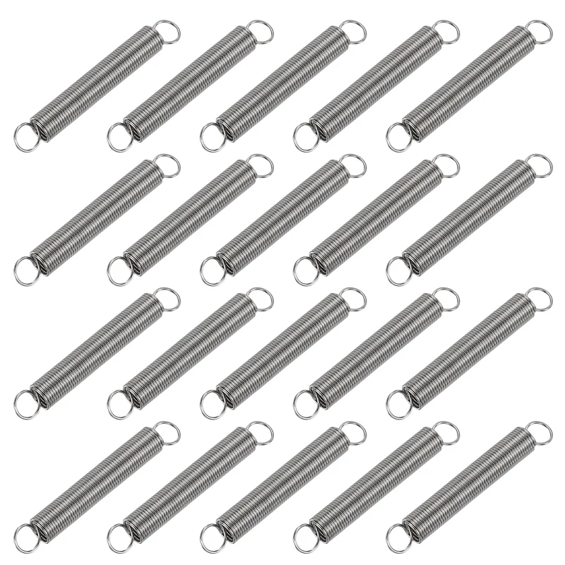 20pcs Extension Springs,0.02"x0.24"x1.77" 304 Stainless Steel Spring