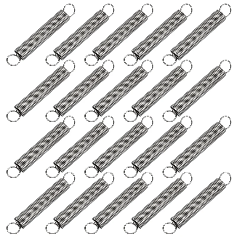 20pcs Extension Springs,0.02"x0.24"x1.57" 304 Stainless Steel Spring