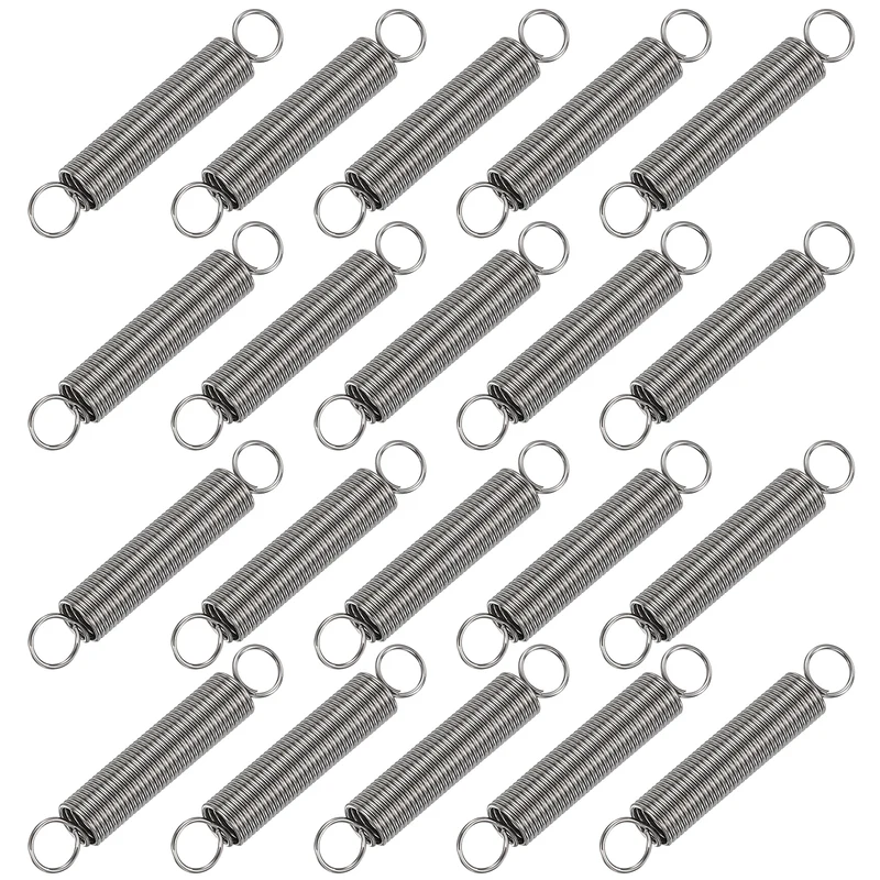 20pcs Extension Springs,0.02"x0.24"x1.38" 304 Stainless Steel Spring