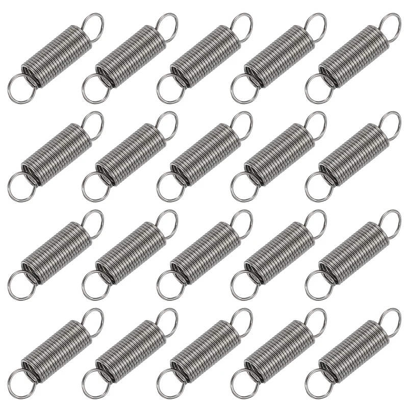 20pcs Extension Springs,0.02"x0.24"x0.98" 304 Stainless Steel Spring