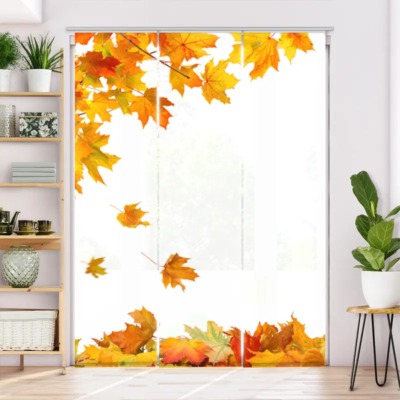 Schiebegardine Motiv "Herbstlaub"