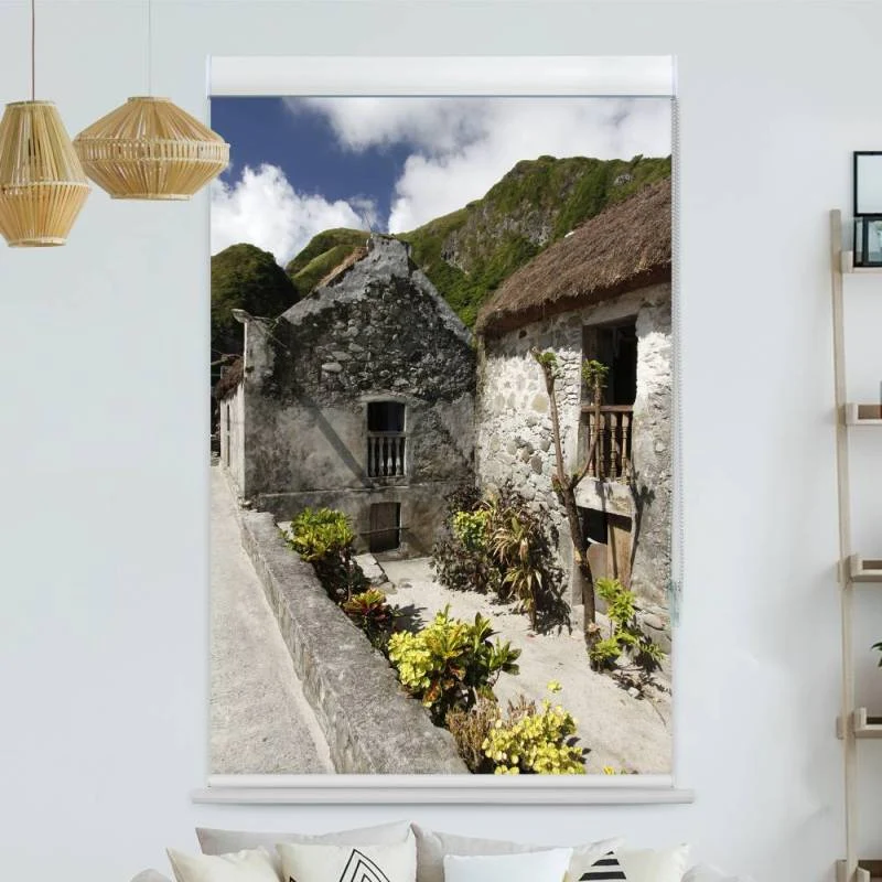 Kassettenrollo Motiv "Altes Steinhaus Philippinen" | bis B 420 x H 420 cm