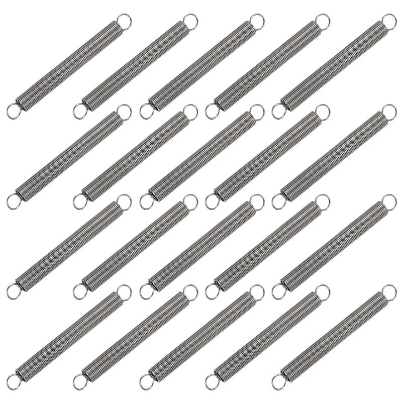 20pcs Extension Springs,0.02"x0.2"x1.97" 304 Stainless Steel Spring