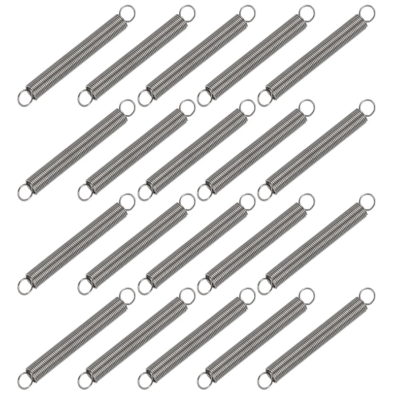 20pcs Extension Springs,0.02"x0.2"x1.77" 304 Stainless Steel Spring