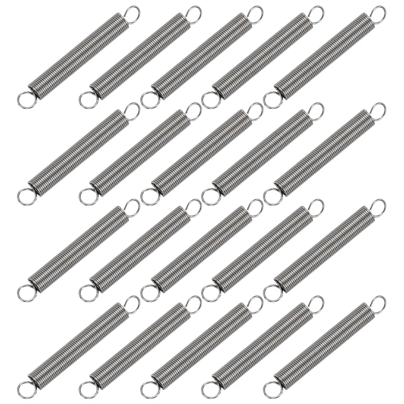 20pcs Extension Springs,0.02"x0.2"x1.57" 304 Stainless Steel Spring