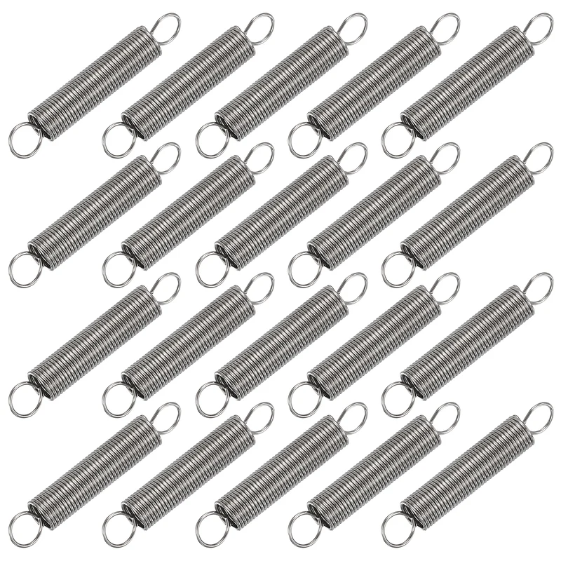20pcs Extension Springs,0.02"x0.2"x1.18" 304 Stainless Steel Spring