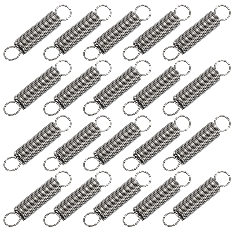 20pcs Extension Springs,0.02"x0.2"x0.98" 304 Stainless Steel Spring