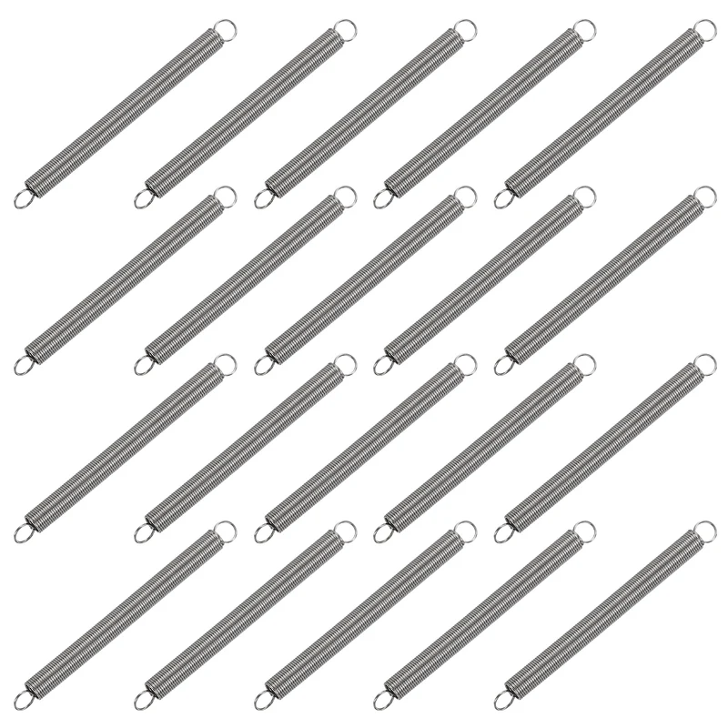 20pcs Extension Springs,0.02"x0.16"x1.97" 304 Stainless Steel Spring