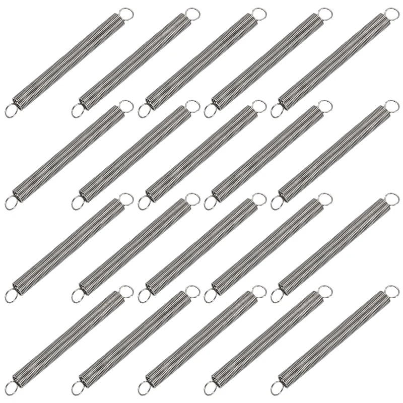 20pcs Extension Springs,0.02"x0.16"x1.77" 304 Stainless Steel Spring