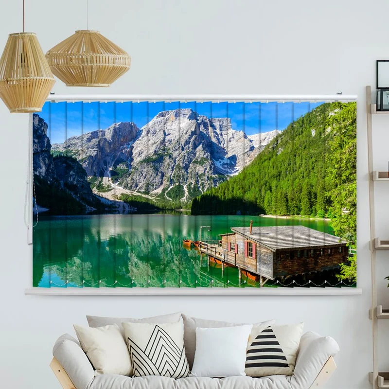 Lamellenvorhang Motiv "Dolomiten Bergsee"