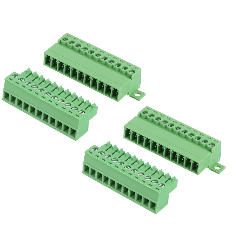 2Sets 11Pin 3.5mm Pitch Screw Terminal Block Connector Pluggable 300V 8A Green