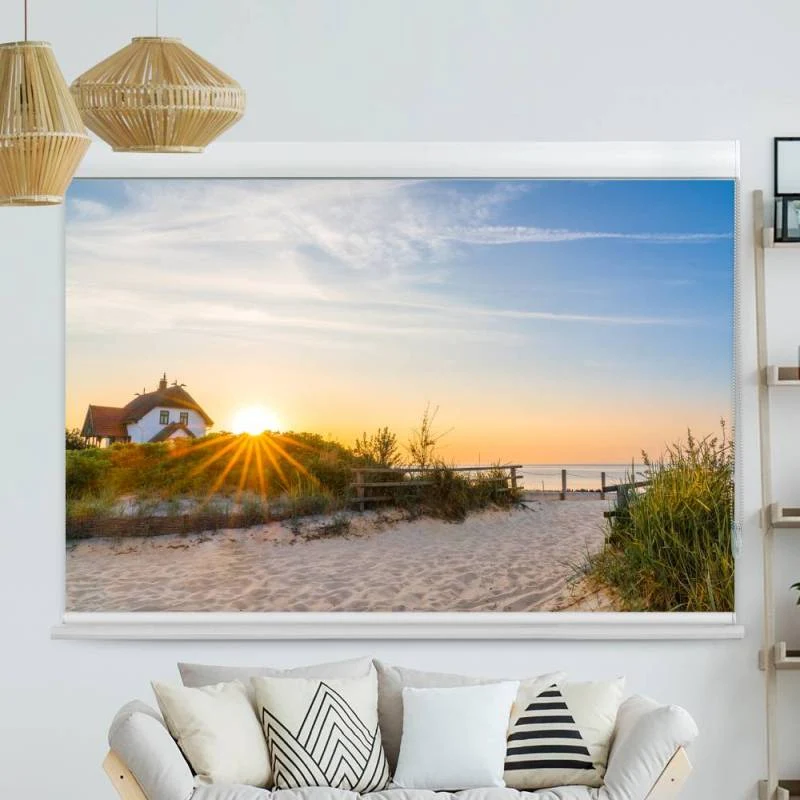 Kassettenrollo Motiv "Heiligenhafen Meer Sonnenaufgang" | bis B 420 x H 420 cm