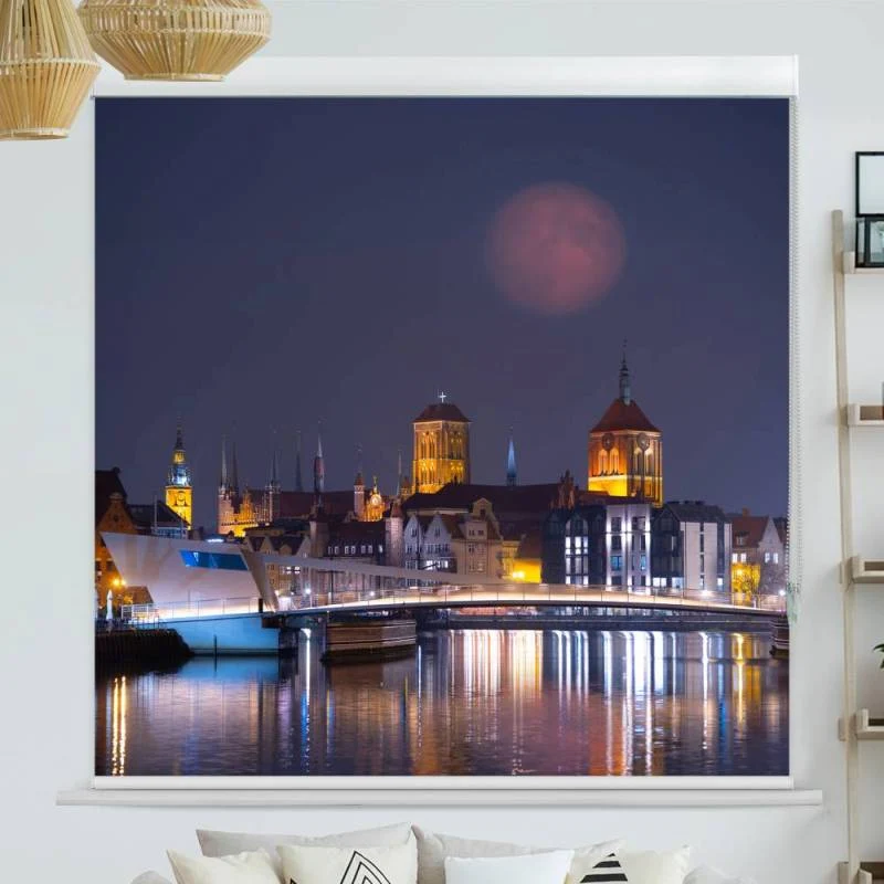 Kassettenrollo Motiv "Skyline Danzig" | bis B 420 x H 420 cm