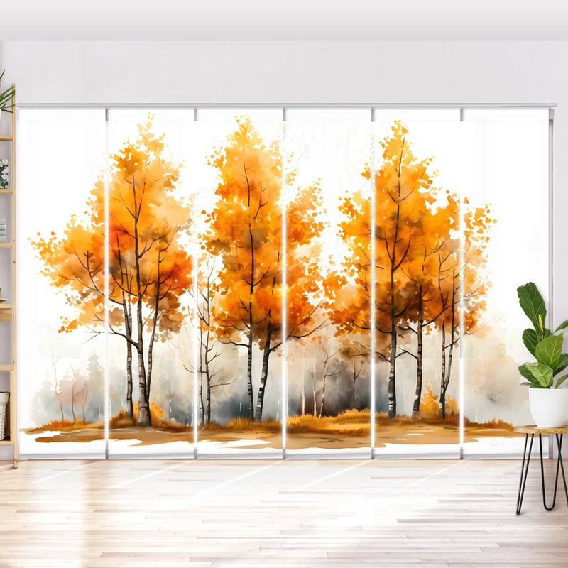 Schiebegardine Motiv "Herbst Aquarell"